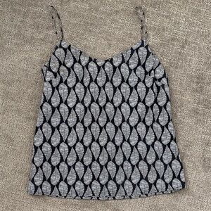 Merona Black and White Leaf Patterned Camisole